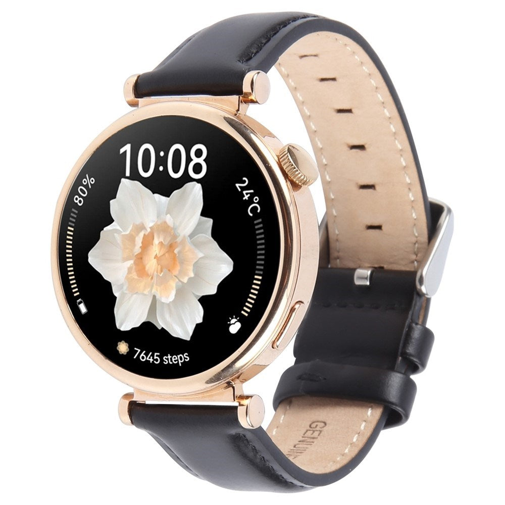 Garmin Lily 2 Active / Lily 2 EIDERWOOD Rem i Äkta Läder - Svart