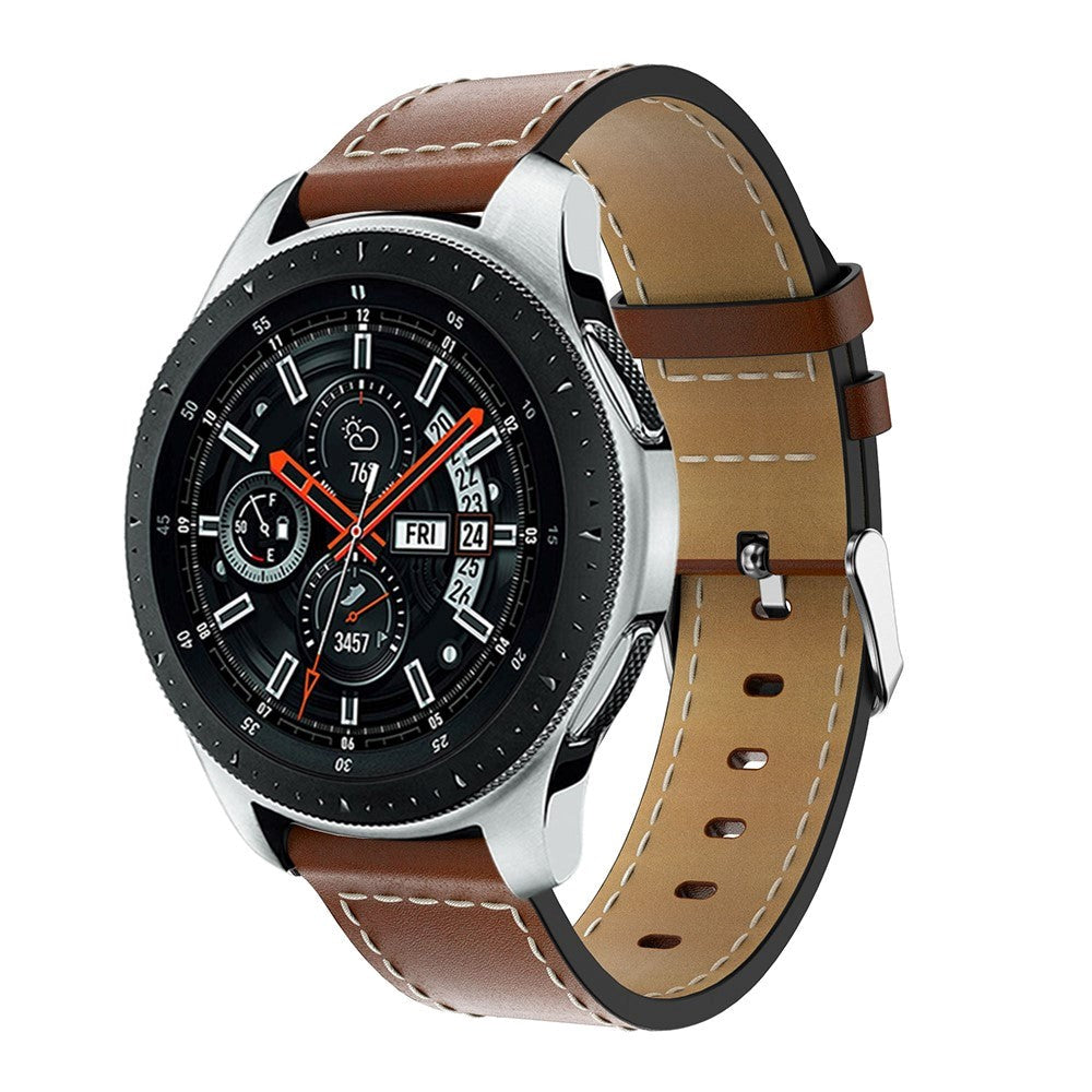 Universal Smartwatch 20mm Classic Leather Strap - Brown