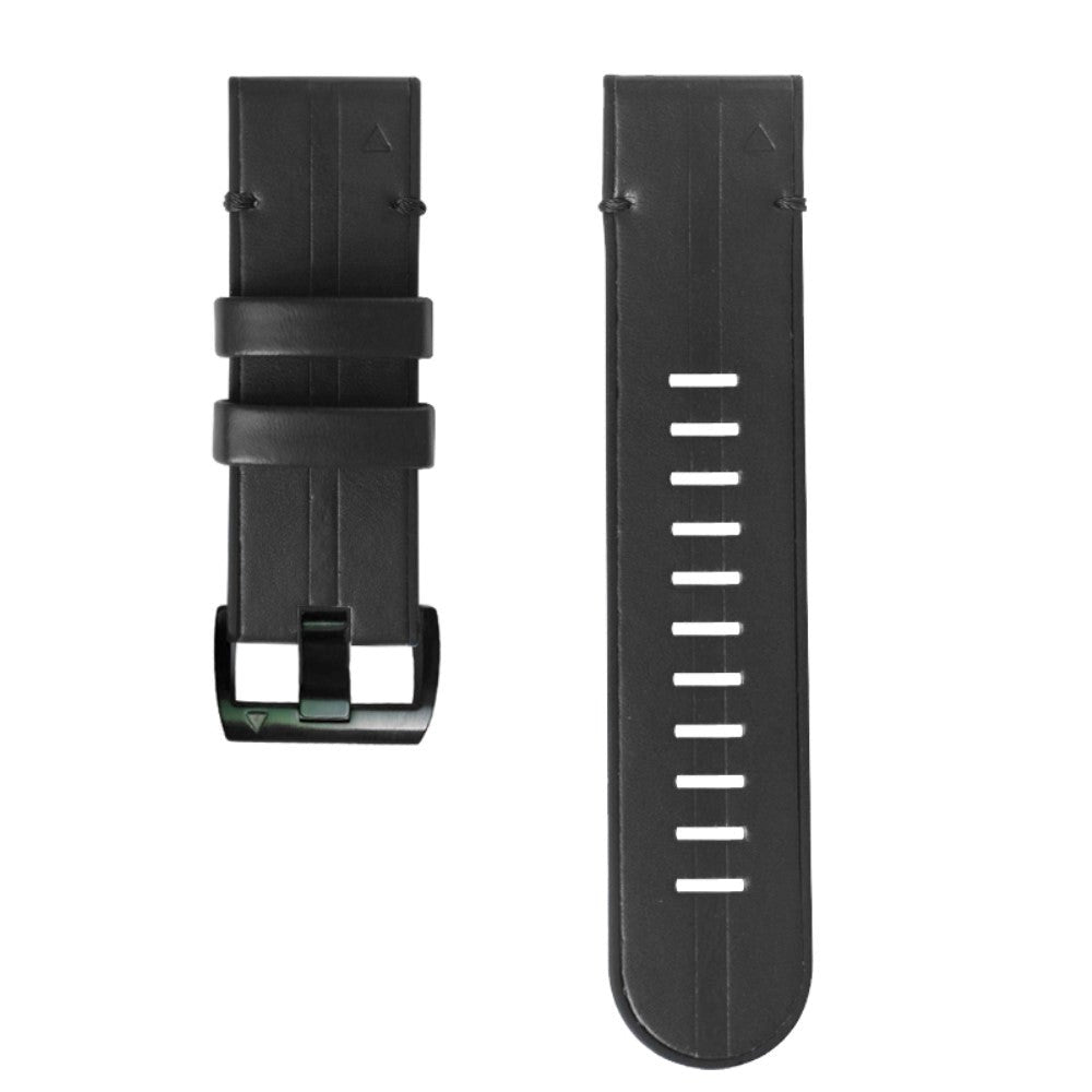 Universal Garmin Strap (26mm QuickFit) läder & silikonrem - Svart