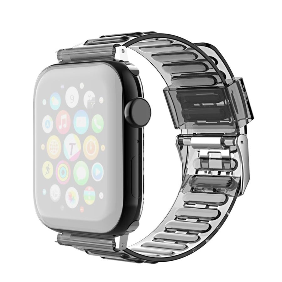 Smartwatch flexibel plastband (20 mm) m. Spänne - Svart