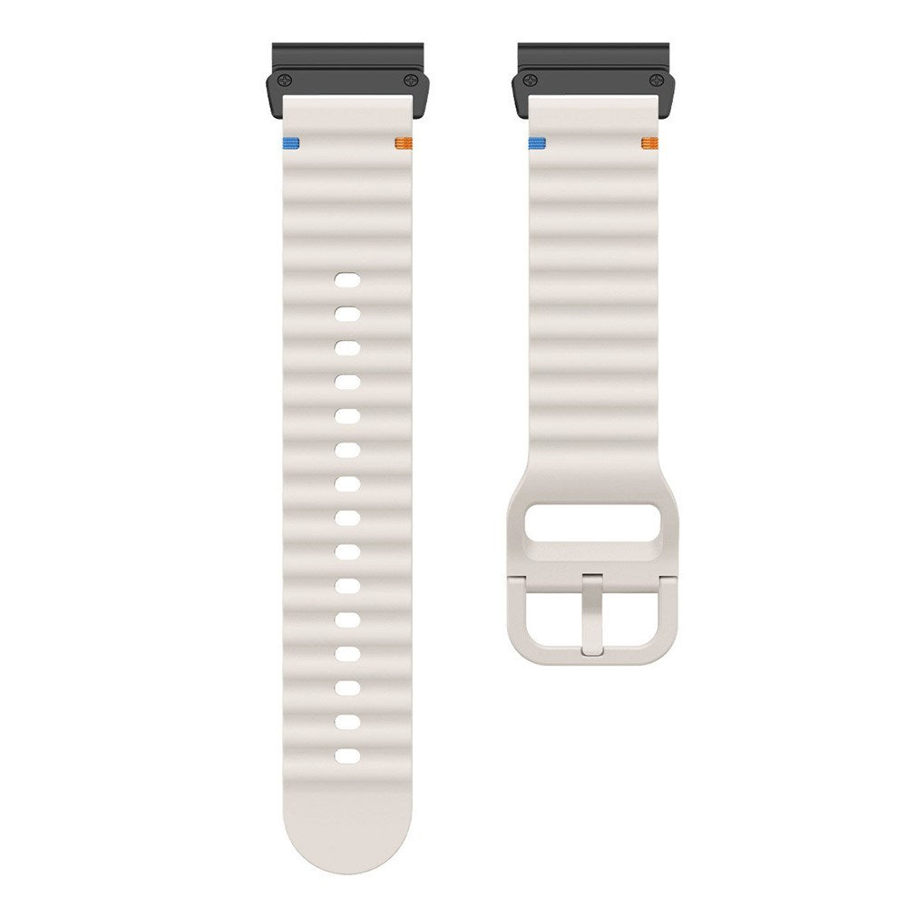 Universal Garmin 26mm QuickFit EIDERWOOD Wavy Silikon Armband - Beige