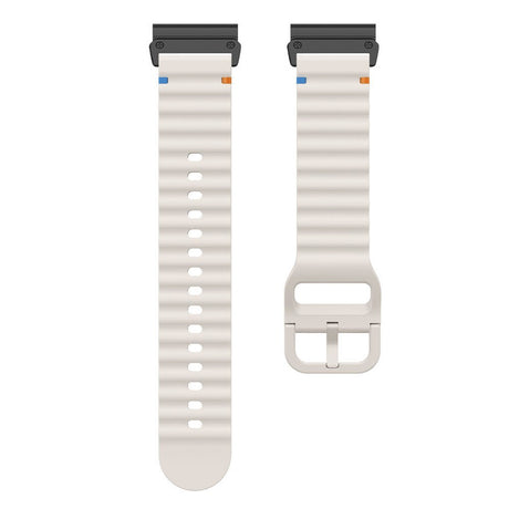 Universal Garmin 26mm QuickFit EIDERWOOD Wavy Silikon Armband - Beige