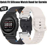 Universal Garmin 22mm QuickFit EIDERWOOD Wavy Silikon Armband - Gul