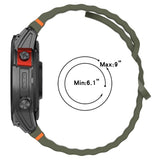 Universal Garmin 22mm QuickFit EIDERWOOD Wavy Silikon Armband - Grå