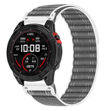Universal Garmin 22mm QuickFit EIDERWOOD Nylon Loop Klockarmband - Grå