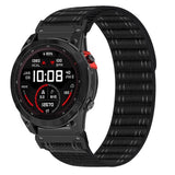 Universal Garmin 22mm QuickFit EIDERWOOD Nylon Loop Klockarmband - Svart