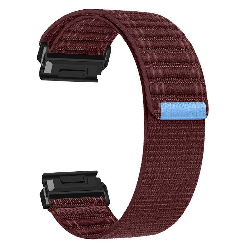 Universal Garmin 22mm QuickFit EIDERWOOD Nylon Loop Klockarmband - Röd