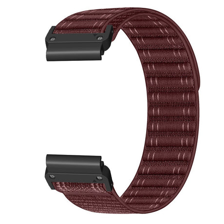 Universal Garmin 22mm QuickFit EIDERWOOD Nylon Loop Klockarmband - Röd