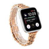 Apple Watch (38/40/SE/41/42mm) Rem Rostfritt Stål - Rött Guld