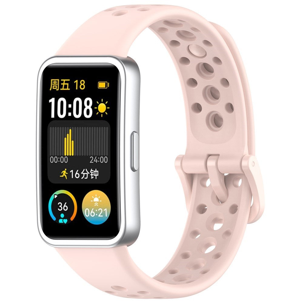 Huawei Band 10 / 9 / 8 EIDERWOOD Silikon Rem – Rosa