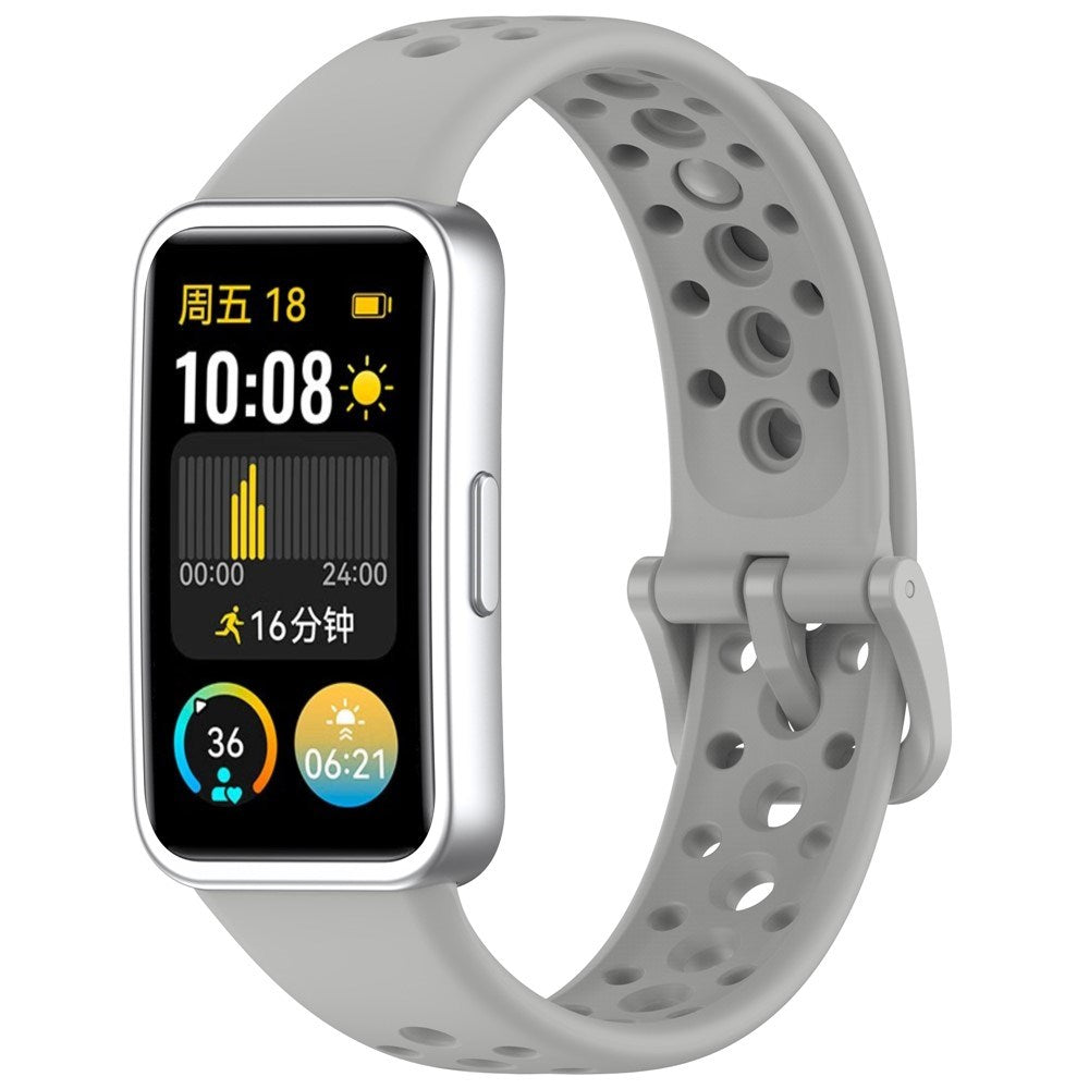 Huawei Band 10 / 9 / 8 EIDERWOOD Silikon Rem – Grå