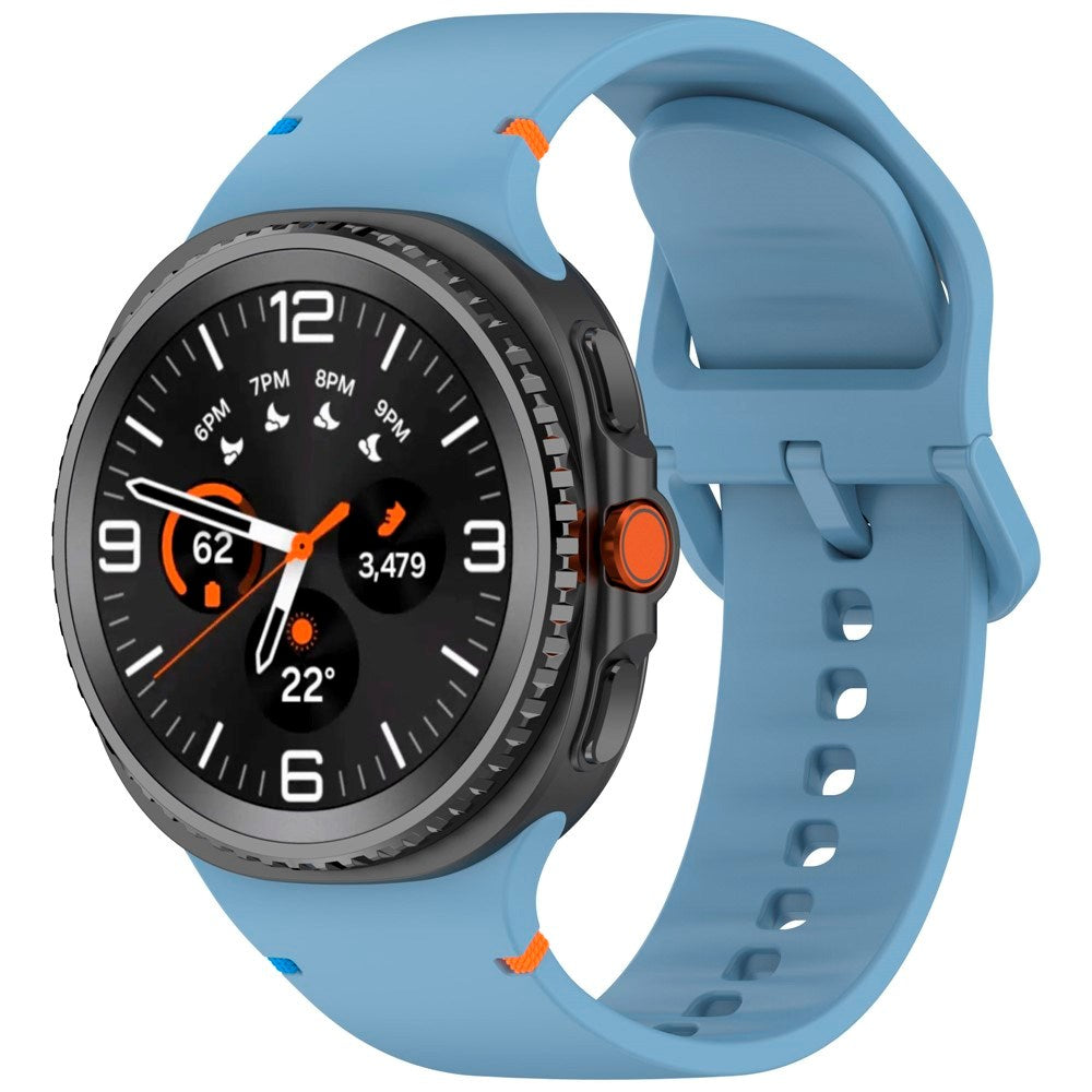 EIDERWOOD Samsung Galaxy Watch 8 / 8 Classic (40 / 44 / 46mm) Silikon Rem m. Söm - Blue