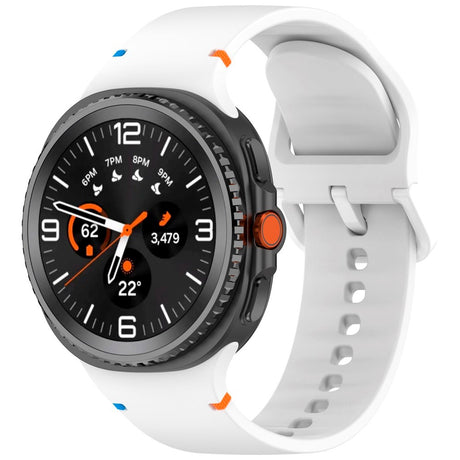 EIDERWOOD Samsung Galaxy Watch 8 / 8 Classic (40 / 44 / 46mm) Silikon Rem m. Söm - White