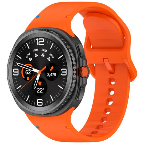 EIDERWOOD Samsung Galaxy Watch 8 / 8 Classic (40 / 44 / 46mm) Silikon Rem m. Söm - Orange