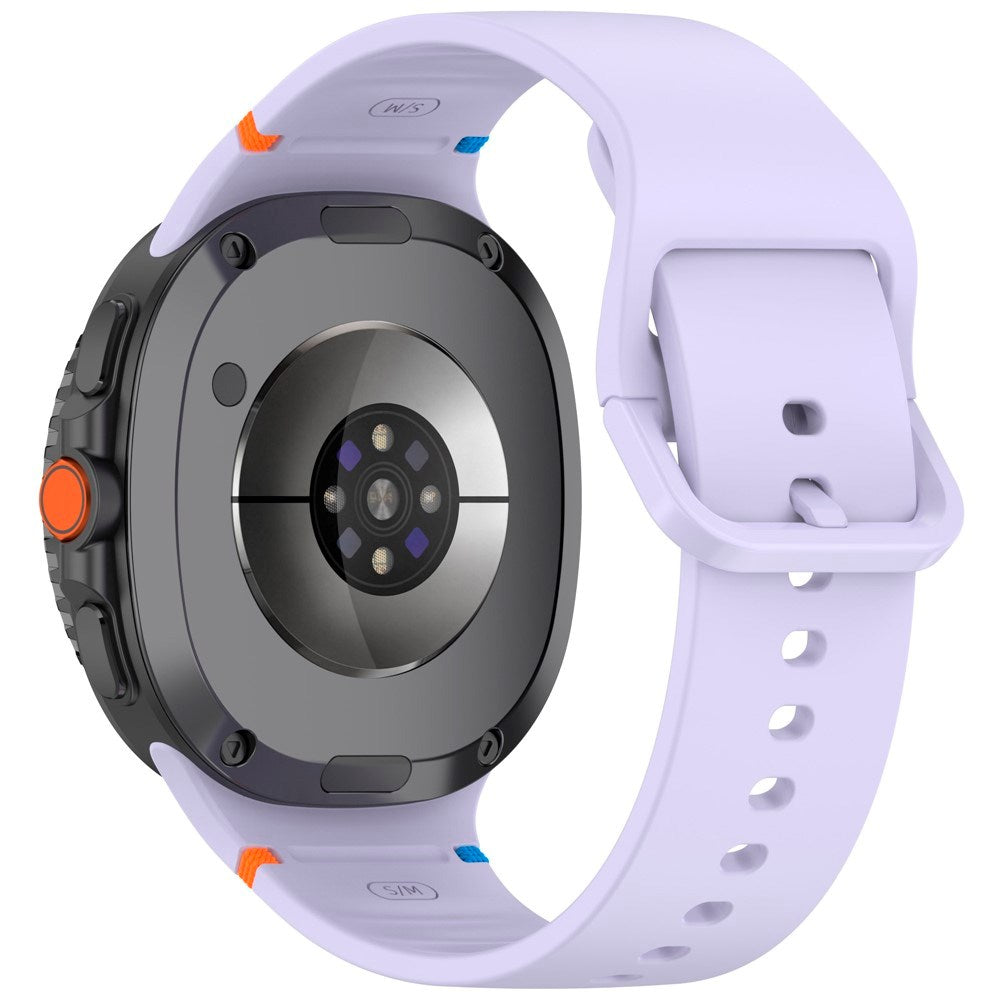 EIDERWOOD Samsung Galaxy Watch 8 / 8 Classic (40 / 44 / 46mm) Silikon Rem m. Söm - Purple