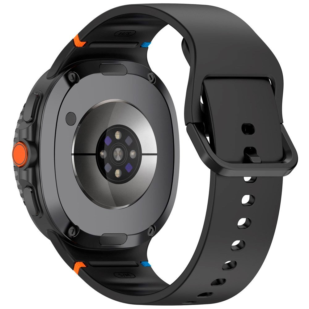 EIDERWOOD Samsung Galaxy Watch 8 / 8 Classic (40 / 44 / 46mm) Silikon Rem m. Söm - Black