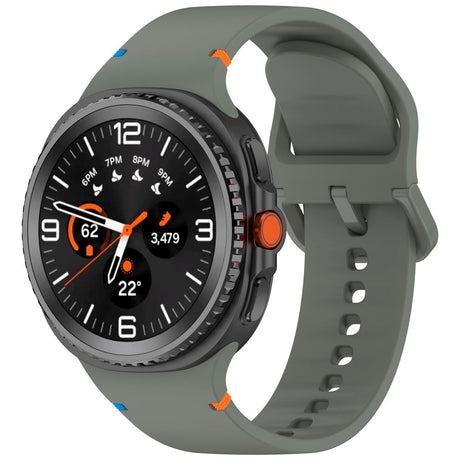 EIDERWOOD Samsung Galaxy Watch 8 / 8 Classic (40 / 44 / 46mm) Silikon Rem m. Söm - Army Green