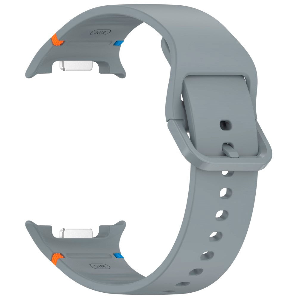 EIDERWOOD Samsung Galaxy Watch 8 / 8 Classic (40 / 44 / 46mm) Silikon Rem m. Söm - Grey