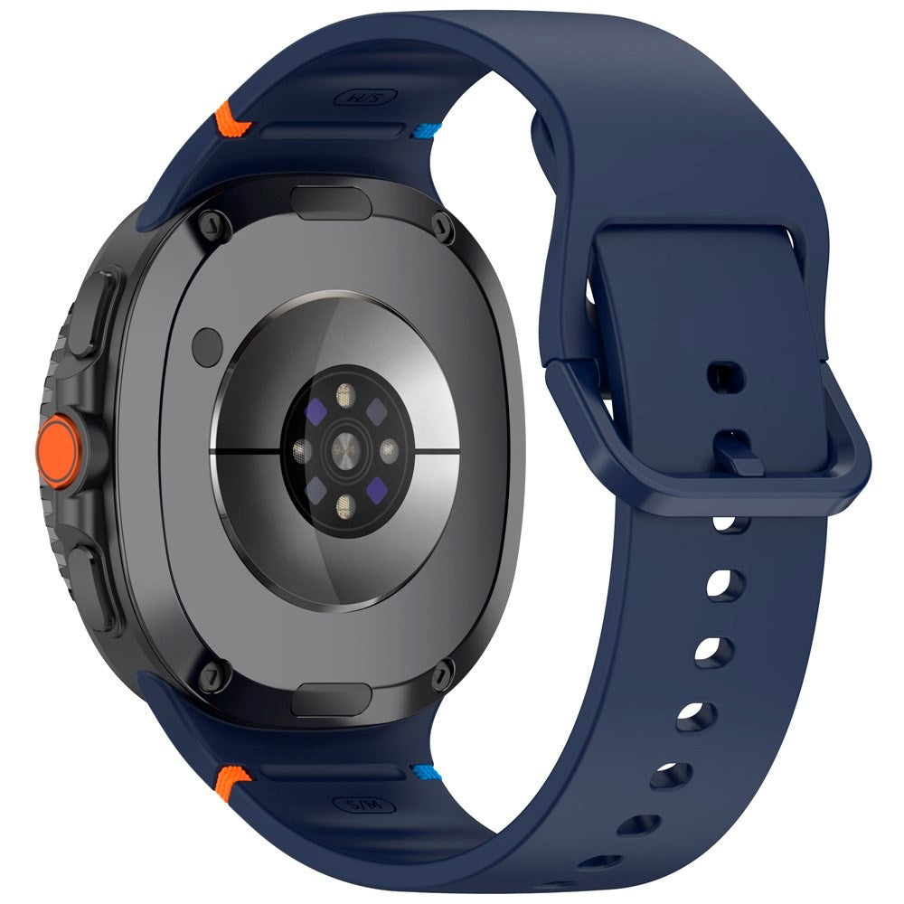 EIDERWOOD Samsung Galaxy Watch 8 / 8 Classic (40 / 44 / 46mm) Silikon Rem m. Söm - Midnight Blue