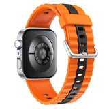 Huawei Watch Fit 5 Pro / 5 / 4 Pro / 4 / 3 EIDERWOOD Tvåfärgat Silikon Armband - Orange / Svart