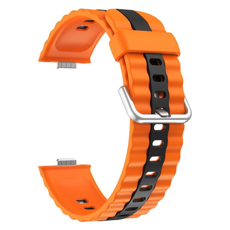Huawei Watch Fit 4 Pro / 4 / 3 EIDERWOOD Tvåfärgat Silikon Armband - Orange / Svart