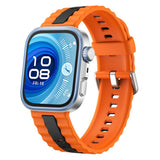 Huawei Watch Fit 5 Pro / 5 / 4 Pro / 4 / 3 EIDERWOOD Tvåfärgat Silikon Armband - Orange / Svart