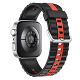 Huawei Watch Fit 5 Pro / 5 / 4 Pro / 4 / 3 EIDERWOOD Tvåfärgat Silikon Armband - Svart / Röd