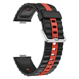 Huawei Watch Fit 5 Pro / 5 / 4 Pro / 4 / 3 EIDERWOOD Tvåfärgat Silikon Armband - Svart / Röd