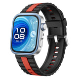 Huawei Watch Fit 5 Pro / 5 / 4 Pro / 4 / 3 EIDERWOOD Tvåfärgat Silikon Armband - Svart / Röd