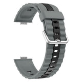 Huawei Watch Fit 5 Pro / 5 / 4 Pro / 4 / 3 EIDERWOOD Tvåfärgat Silikon Armband - Grå / Svart