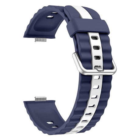 Huawei Watch Fit 4 Pro / 4 / 3 EIDERWOOD Tvåfärgat Silikon Armband - Blå / Vit
