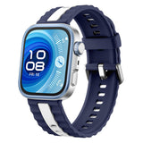 Huawei Watch Fit 5 Pro / 5 / 4 Pro / 4 / 3 EIDERWOOD Tvåfärgat Silikon Armband - Blå / Vit