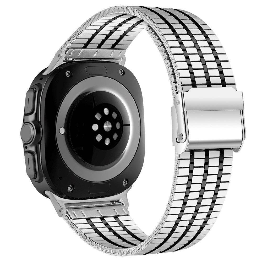 EIDERWOOD Samsung Galaxy Watch 8 / 8 Classic (40 / 44 / 46mm) Stål Rem - Silver / Svart