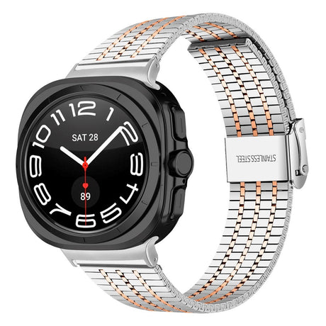 EIDERWOOD Samsung Galaxy Watch 8 / 8 Classic (40 / 44 / 46mm) Stål Rem - Silver / Roséguld