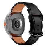 Samsung Galaxy Watch 8 / 8 Classic (40 / 44 / 46mm) Konstläder Rem - Svart