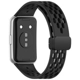Huawei Band 11 / 11 Pro EIDERWOOD Perforerad Silikonrem - Svart