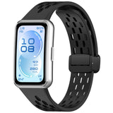 Huawei Band 11 / 11 Pro EIDERWOOD Perforerad Silikonrem - Svart