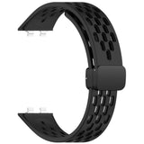 Huawei Band 11 / 11 Pro EIDERWOOD Perforerad Silikonrem - Svart