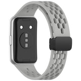 Huawei Band 11 / 11 Pro EIDERWOOD Perforerad Silikonrem - Grå