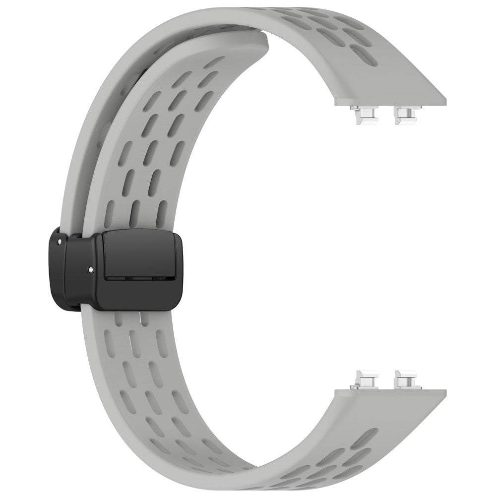 Huawei Band 11 / 11 Pro EIDERWOOD Perforerad Silikonrem - Grå