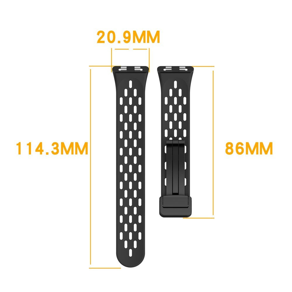 Huawei Band 11 / 11 Pro EIDERWOOD Perforerad Silikonrem - Grå