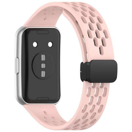 Huawei Band 11 / 11 Pro EIDERWOOD Perforerad Silikonrem - Rosa