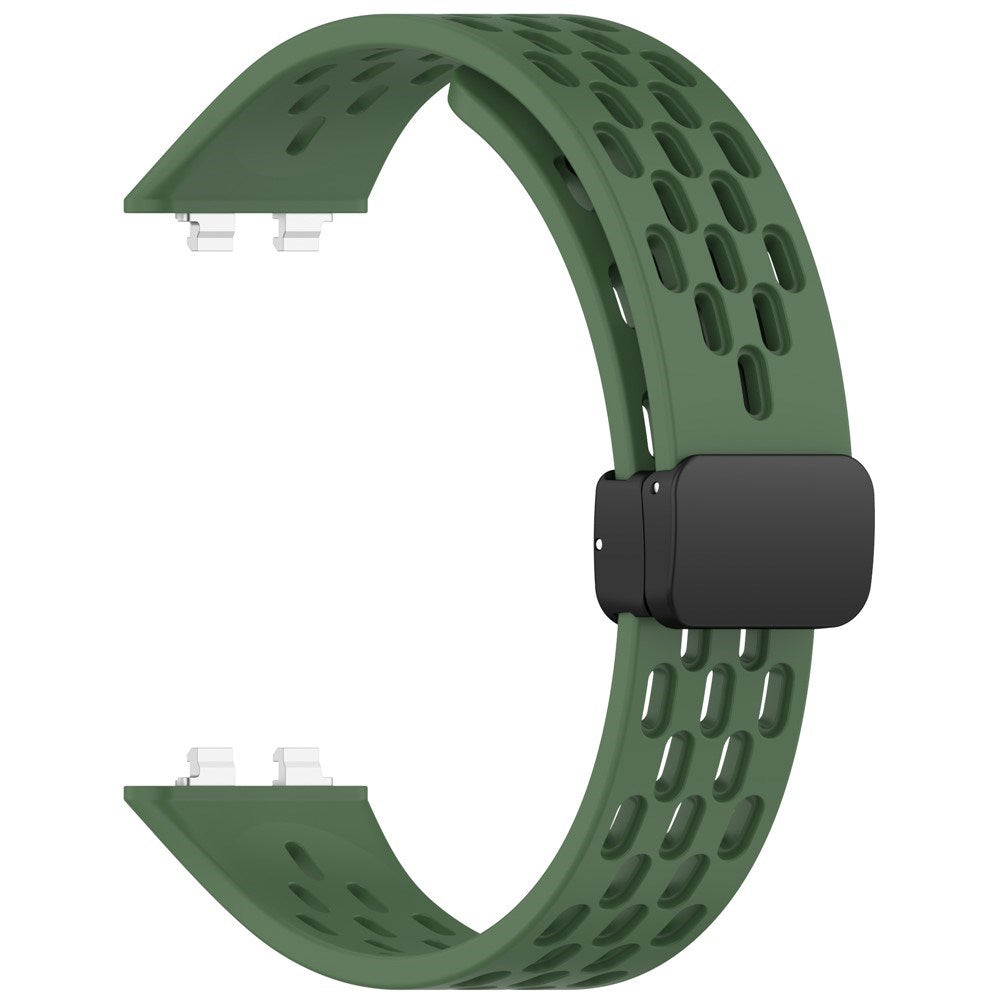 Huawei Band 11 / 11 Pro EIDERWOOD Perforerad Silikonrem - Grön