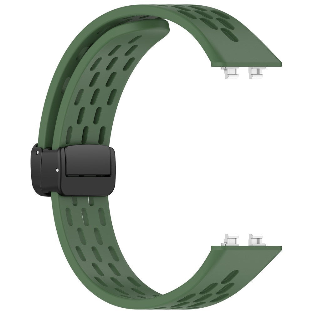 Huawei Band 11 / 11 Pro EIDERWOOD Perforerad Silikonrem - Grön