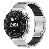 Universal Garmin 22mm QuickFit EIDERWOOD Titan Rem m. Färgad Silikon - Silver / Svart