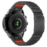 Universal Garmin 22mm QuickFit EIDERWOOD Titan Rem m. Färgad Silikon - Svart / Orange