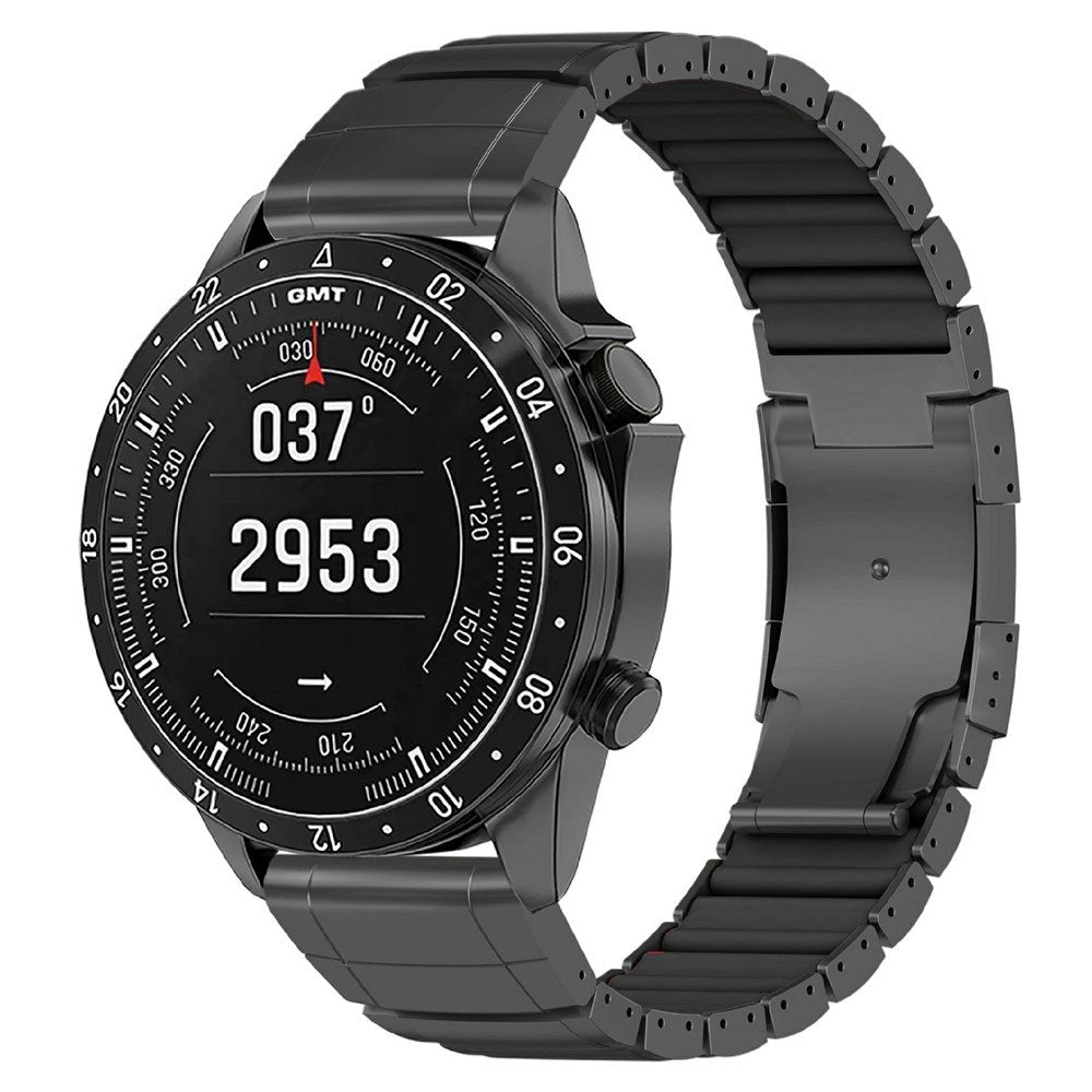 Universal Garmin 22mm QuickFit EIDERWOOD Titan Rem m. Färgad Silikon - Svart