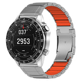 Universal Garmin 26mm QuickFit EIDERWOOD Titan Rem m. Färgad Silikon - Silver / Orange