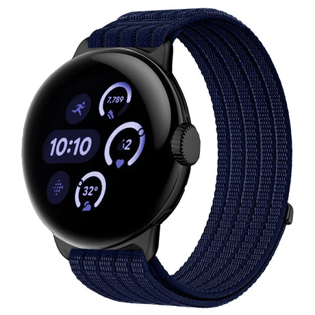 Google Pixel Watch 4 / 3 / 2 / 1 (41mm) EIDERWOOD Nylon Klockarmband – Mörkblå