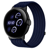 Google Pixel Watch 4 / 3 (45mm) EIDERWOOD Nylon Klockarmband – Mörkblå